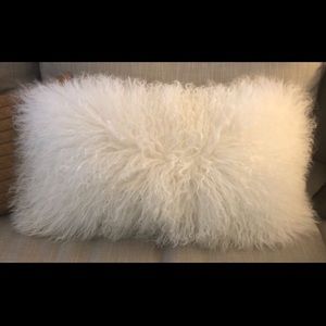 Donna Karan Flokati Genuine Shearling Pillow Cover